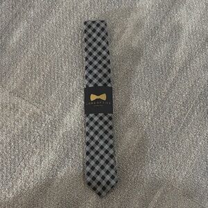 Black and Gray Checkered Tie